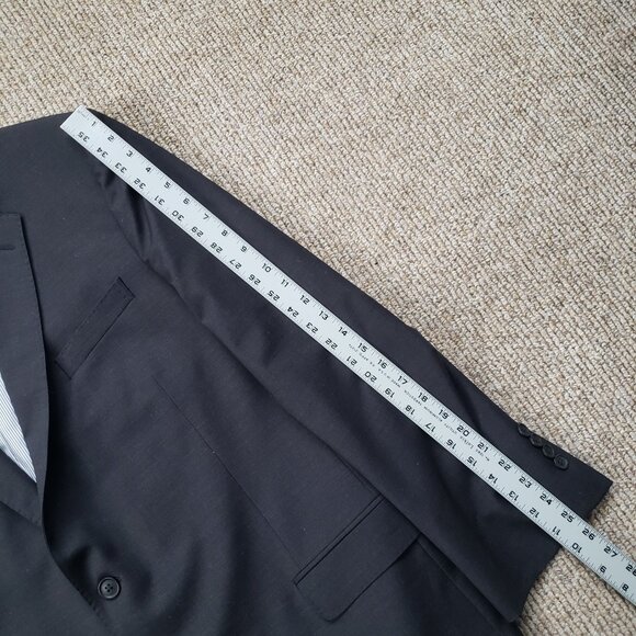 Brooks Brothers Explorer Madison Fit 2pc Suit 48R 37x28 Black Read - Picture 8 of 15